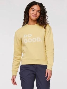 Cotopaxi Do Good Yellow Crew Sweatshirt Size M
